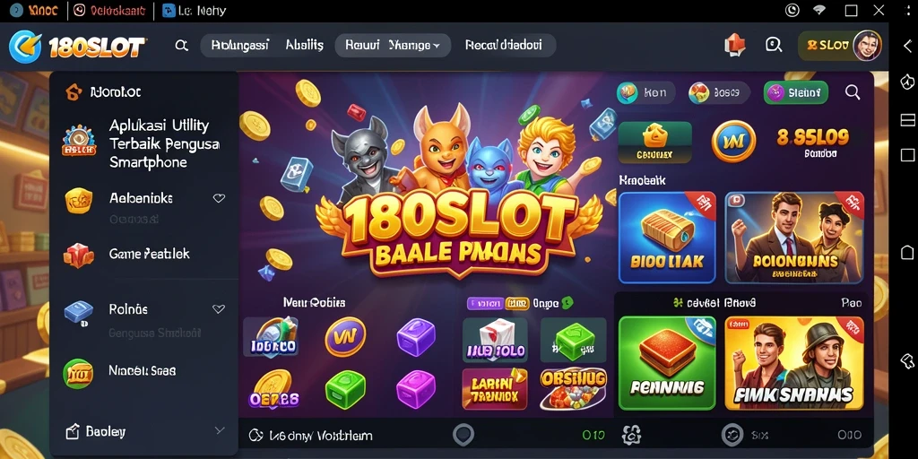 Screenshot utama 180SLOT memperlihatkan fitur pengelolaan aplikasi yang intuitif.