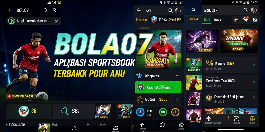 Tampilan utama aplikasi BOLA07 menampilkan peluang taruhan olahraga.