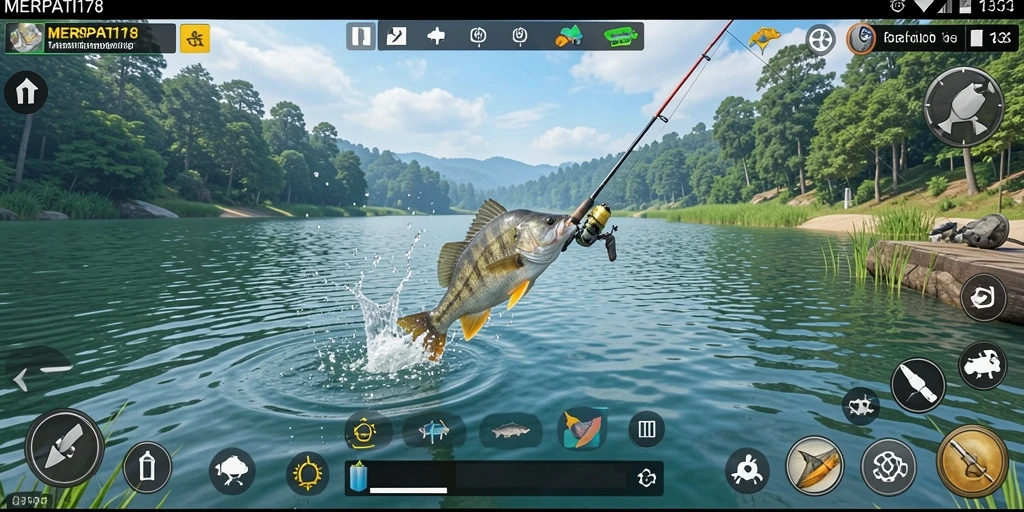 Gameplay seru dan menantang dalam MERPATI178, tunjukkan skill memancing Anda.