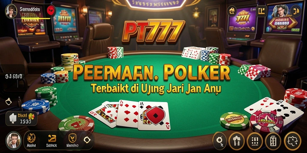 Tampilan gameplay seru dalam aplikasi PT777 poker.