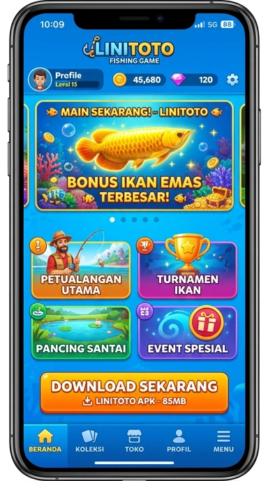 Tampilan utama aplikasi linitoto dengan berbagai pilihan aplikasi.